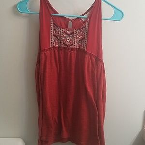 Tribal inspired baby doll tank top